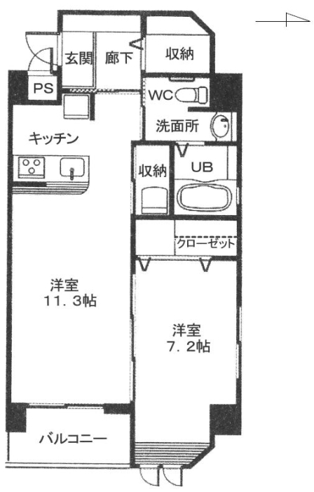 ジュエルミサワ・15　205号 間取り図