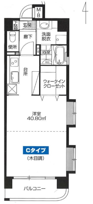 ジュエルミサワ・12　403号 間取り図